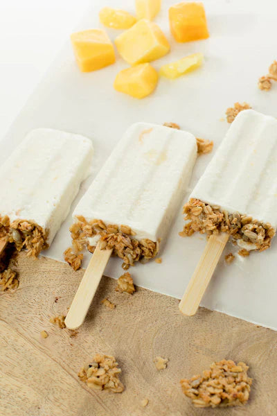 Recipe: Tropical Coconut & Granola Ice Pops (v)