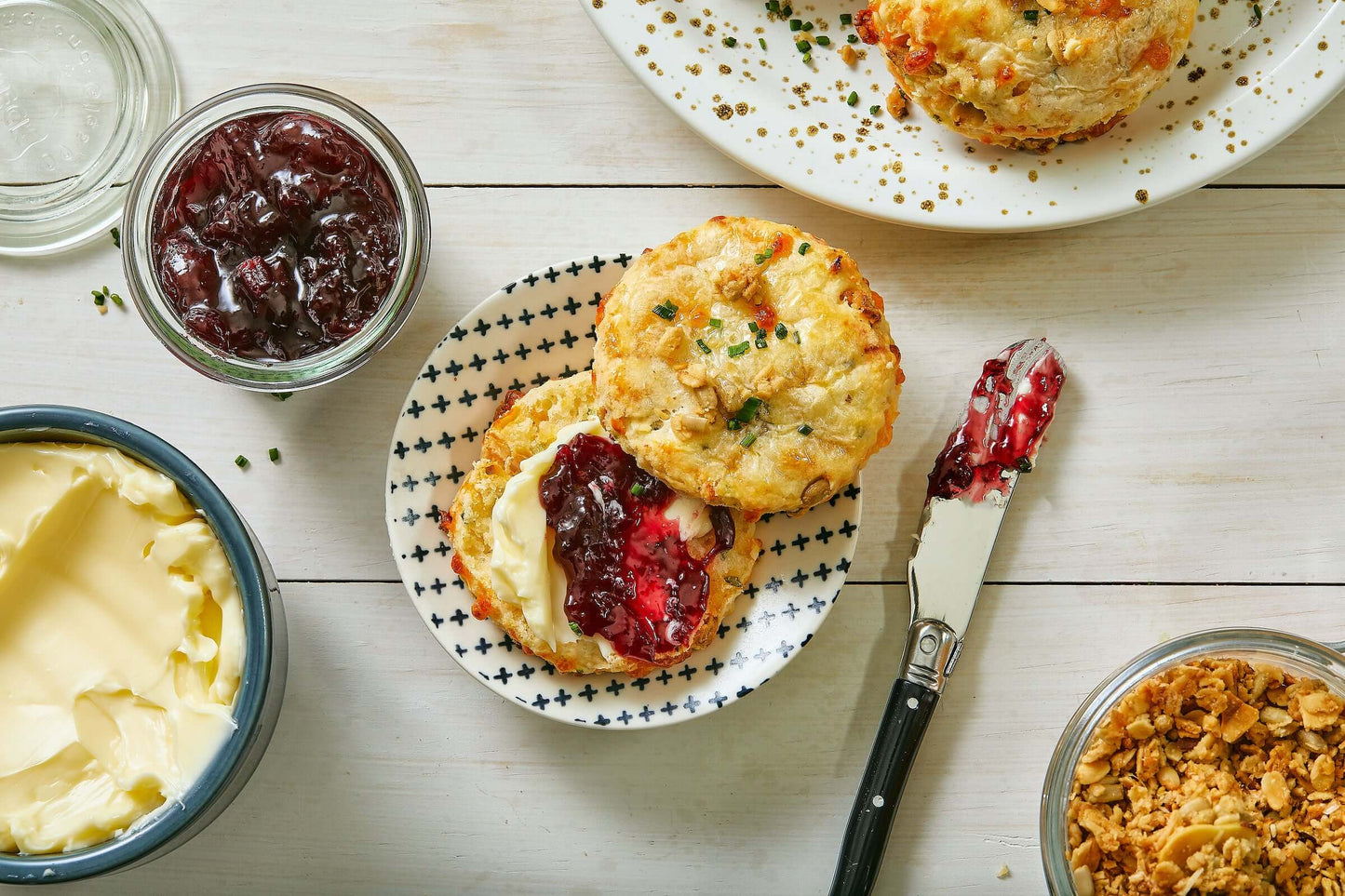 Savory Granola Cheddar Biscuits