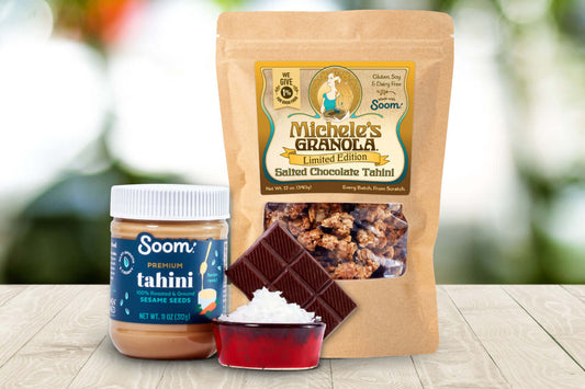 Michele's Limited Edition Salted Chocolate Tahini Granola - vegan, gluten-free, made with Soom Tahini