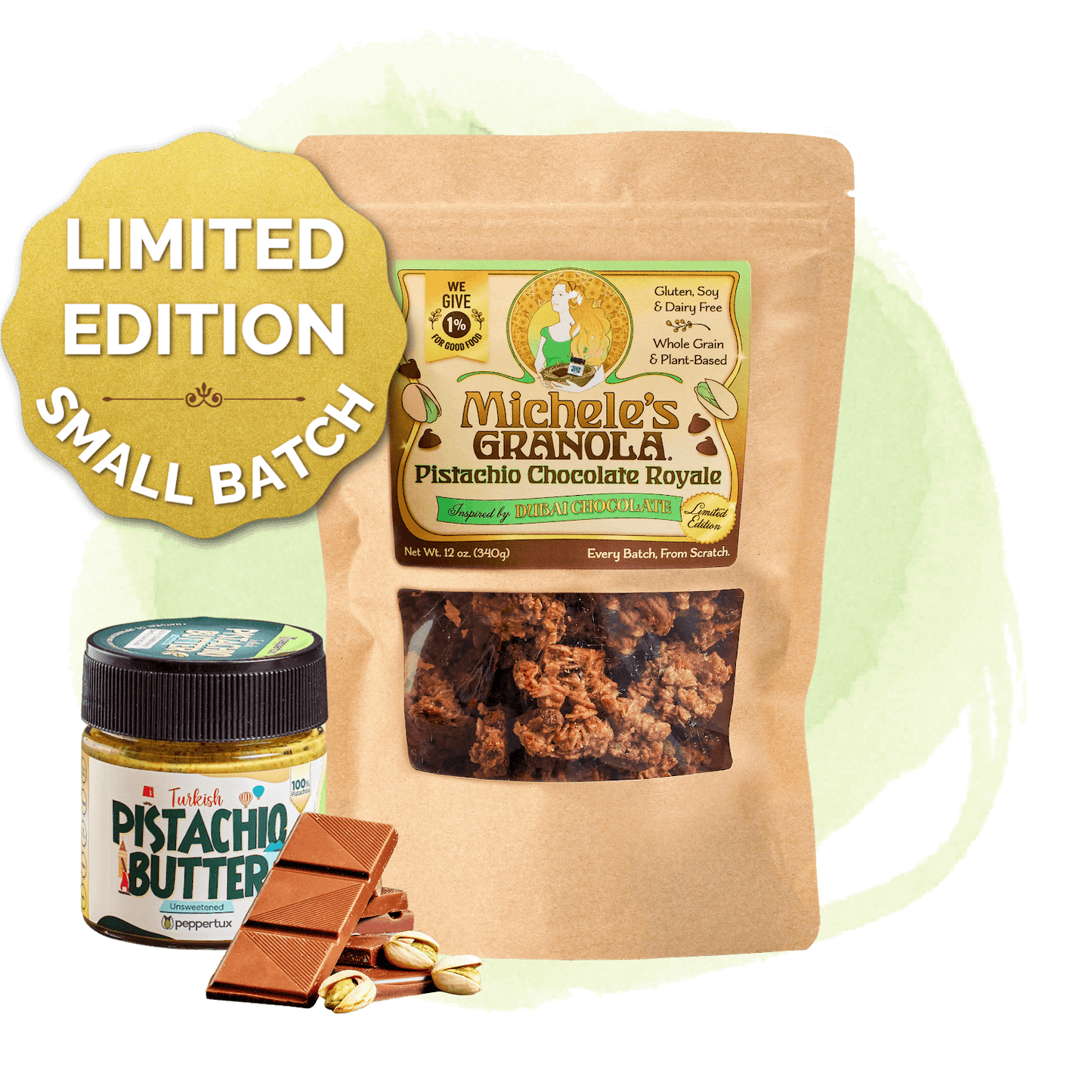 Michele's Pistachio Chocolate Royale Granola 12oz bag