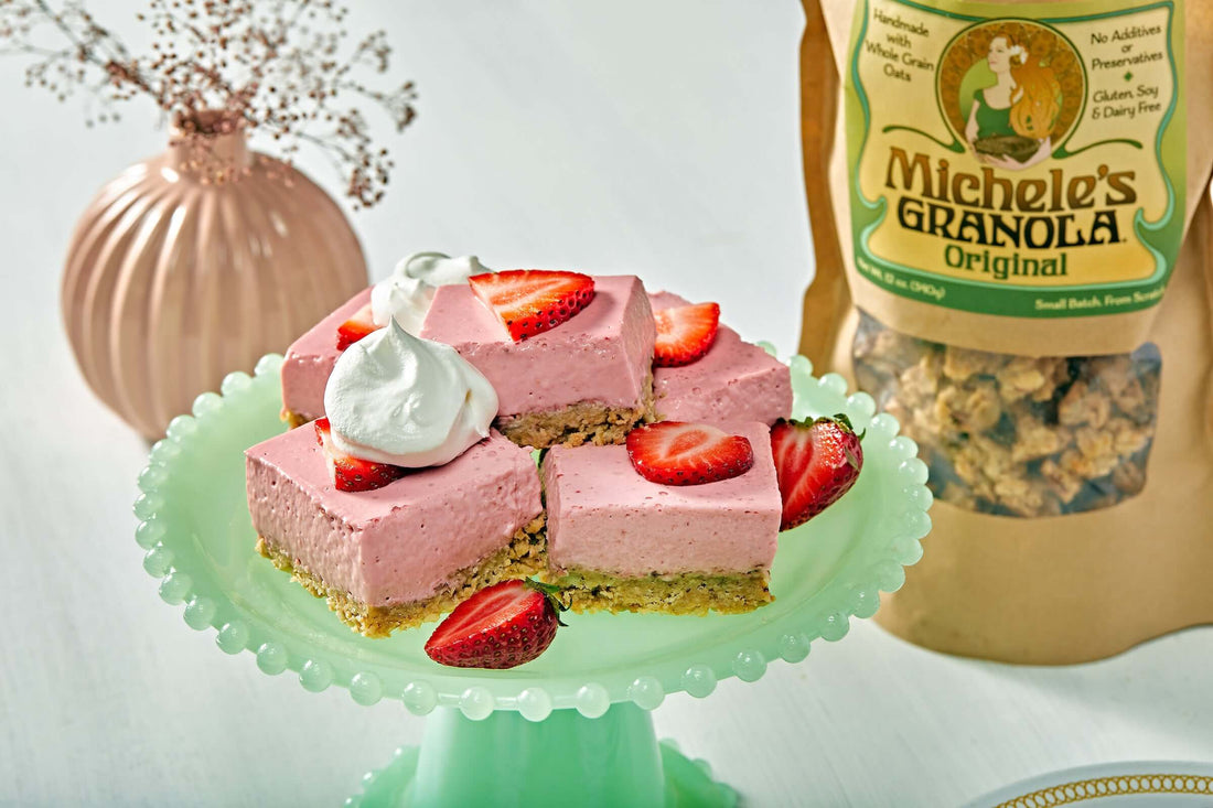Strawberry Cheesecake Bars with Original Granola