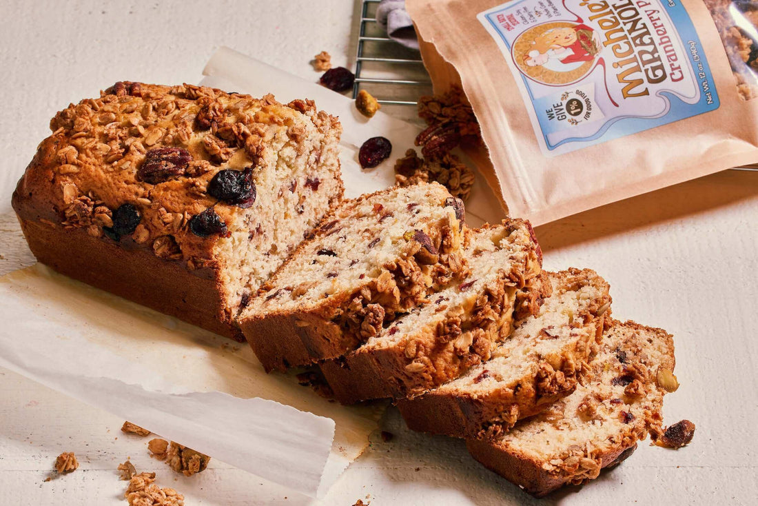 Recipe idea: Quick bread loaf with Michele's Granola topping