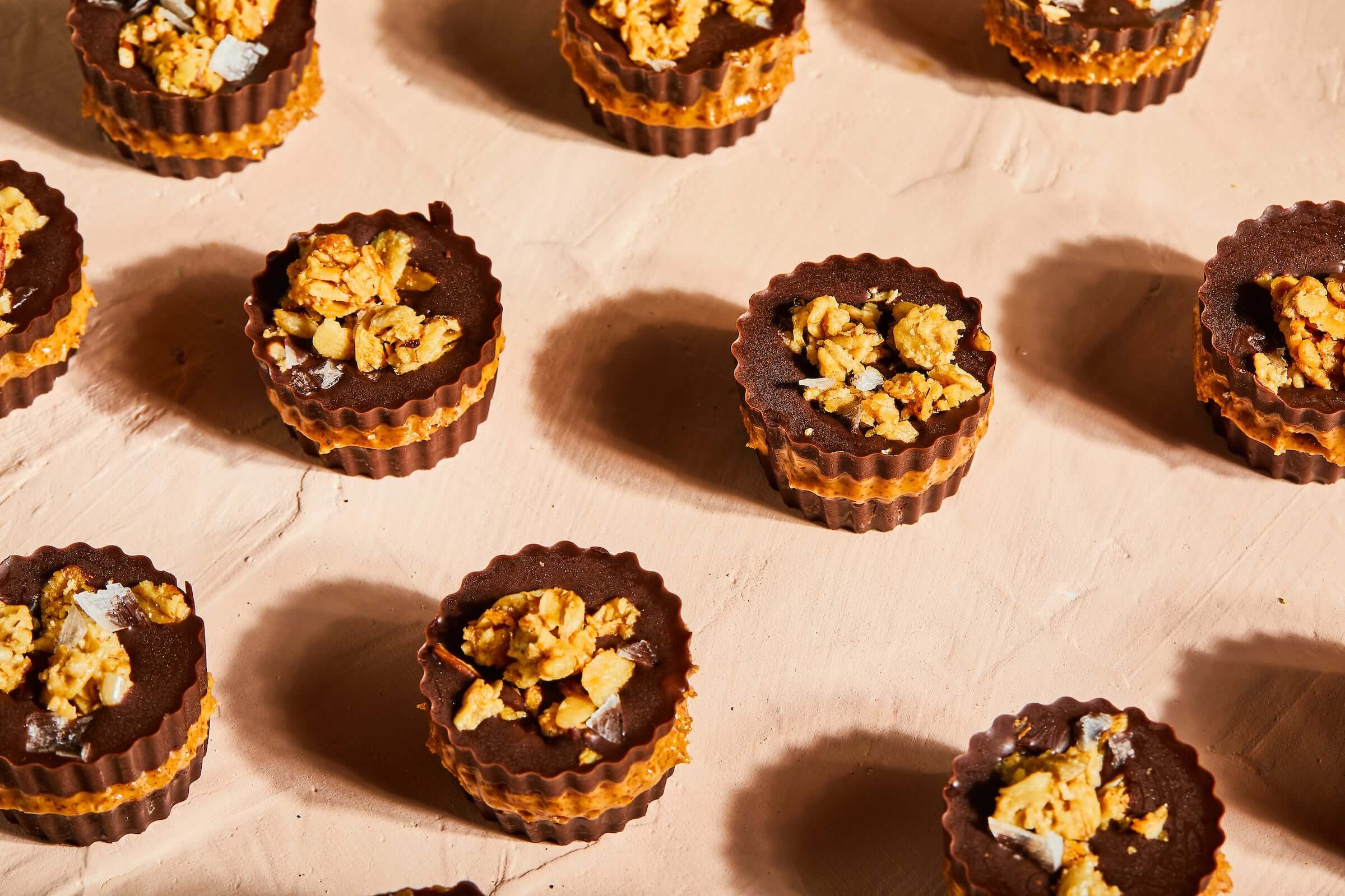 Oat & Nut Butter Cup recipe - granola butter enrobed in chocolate