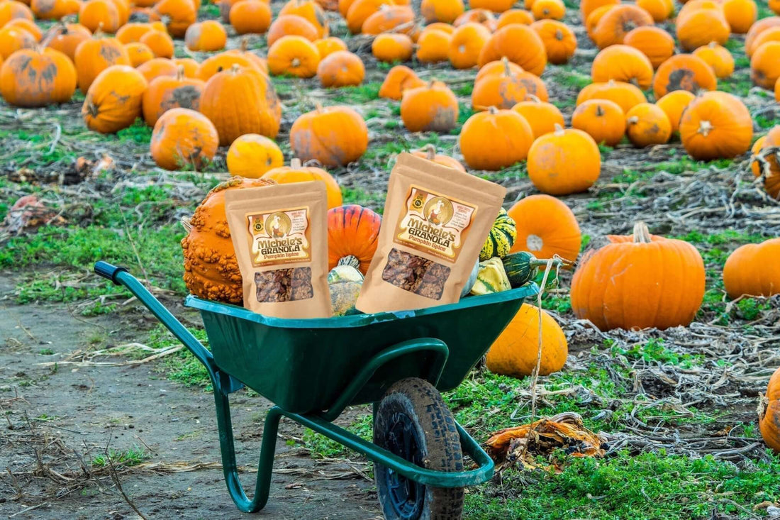 Michele's Pumpkin Spice Granola, a limited time offering for the fall season 