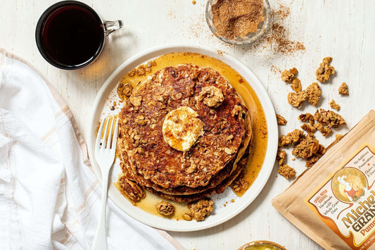 Pumpkin Spice Granola Pancakes