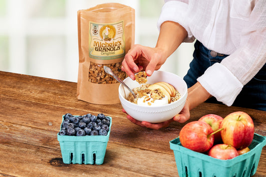 Oatmeal bowl with Michele's Original Granola- Our take on Protein Granola 