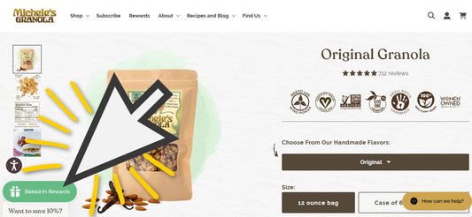 Michele's Granola offers online loyalty rewards