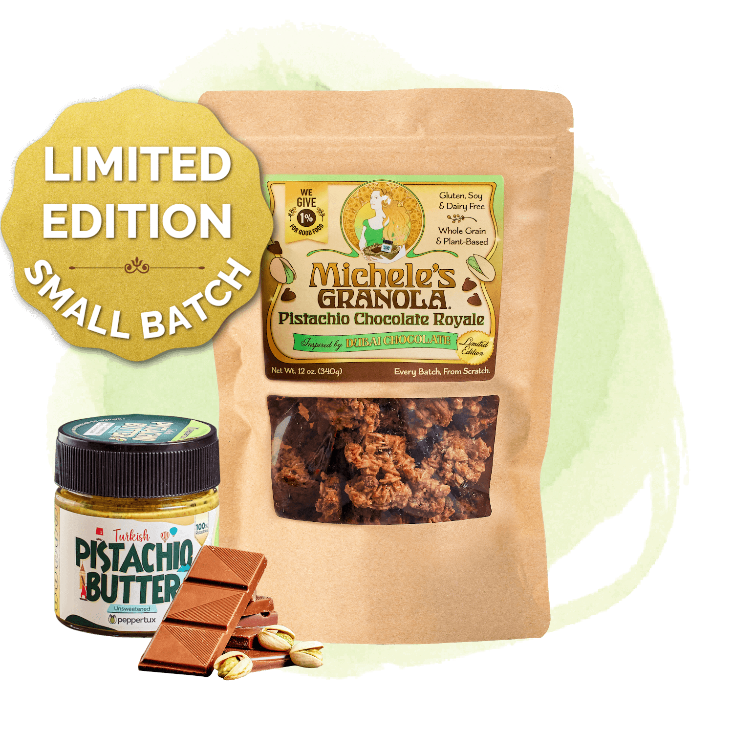 Michele's Pistachio Chocolate Royale Granola 12oz bag