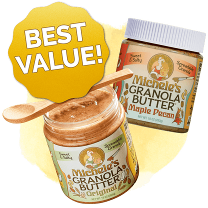 Michele's Granola Butter - Original and Maple Pecan - vegan, gluten-free spread variety pack of two - best value