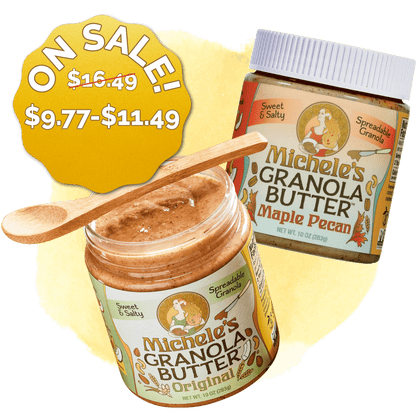 Michele's Granola Butter - Original and Maple Pecan - vegan, gluten-free spread variety pack of two - on sale