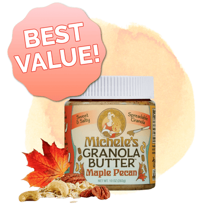 Michele's Maple Pecan Granola Butter 10 ounce jar - granola butter with cashews, pecans and organic oats - vegan, gluten-free - best value