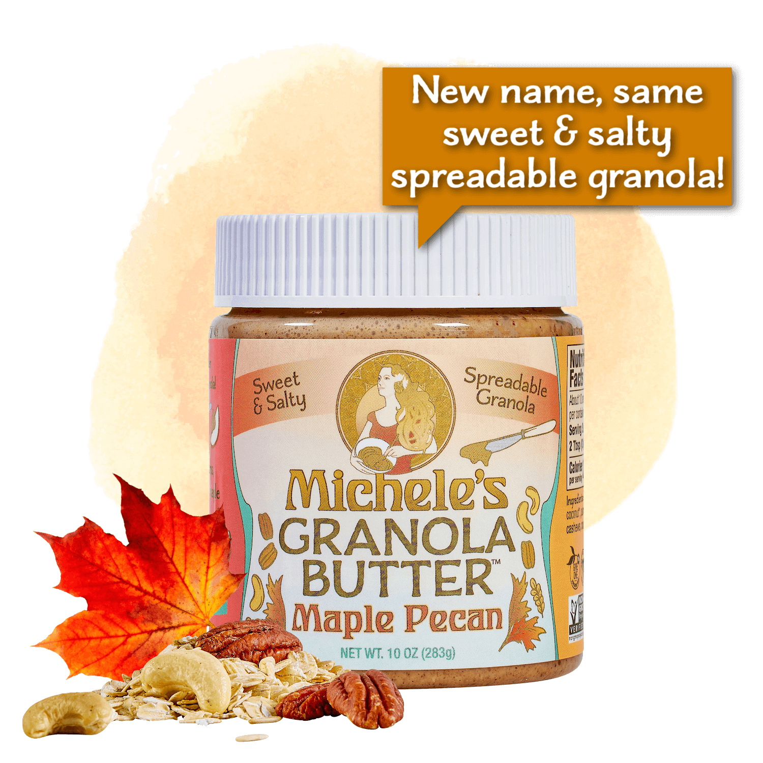 Spreadable Maple Pecan Granola Butter by Michele's Granola