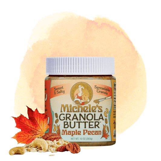 Michele's Maple Pecan Granola Butter 10 ounce jar - granola butter with cashews, pecans and organic oats - vegan, gluten-free