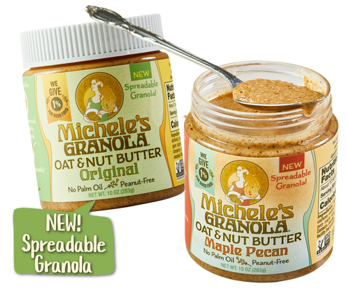 NEW! Spreadable Granola - Michele's Oat & Nut Butter - granola butter, vegan, gluten-free