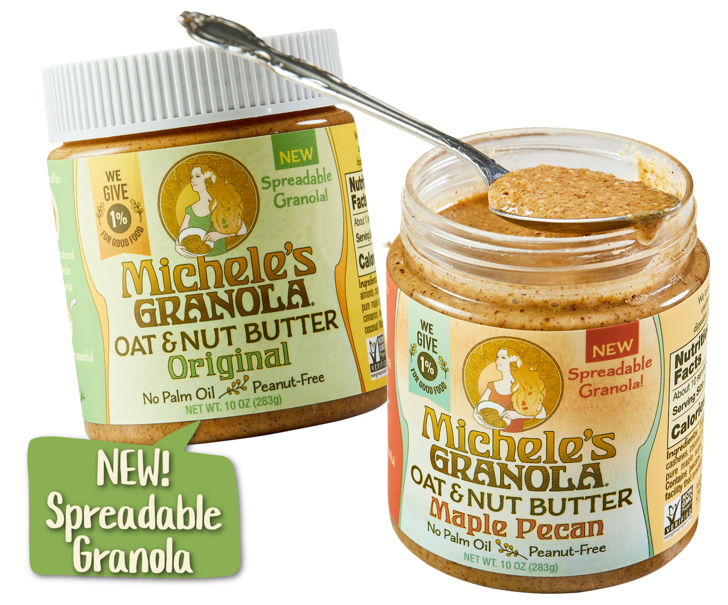 NEW! Spreadable Granola - Michele's Oat & Nut Butter - granola butter, vegan, gluten-free