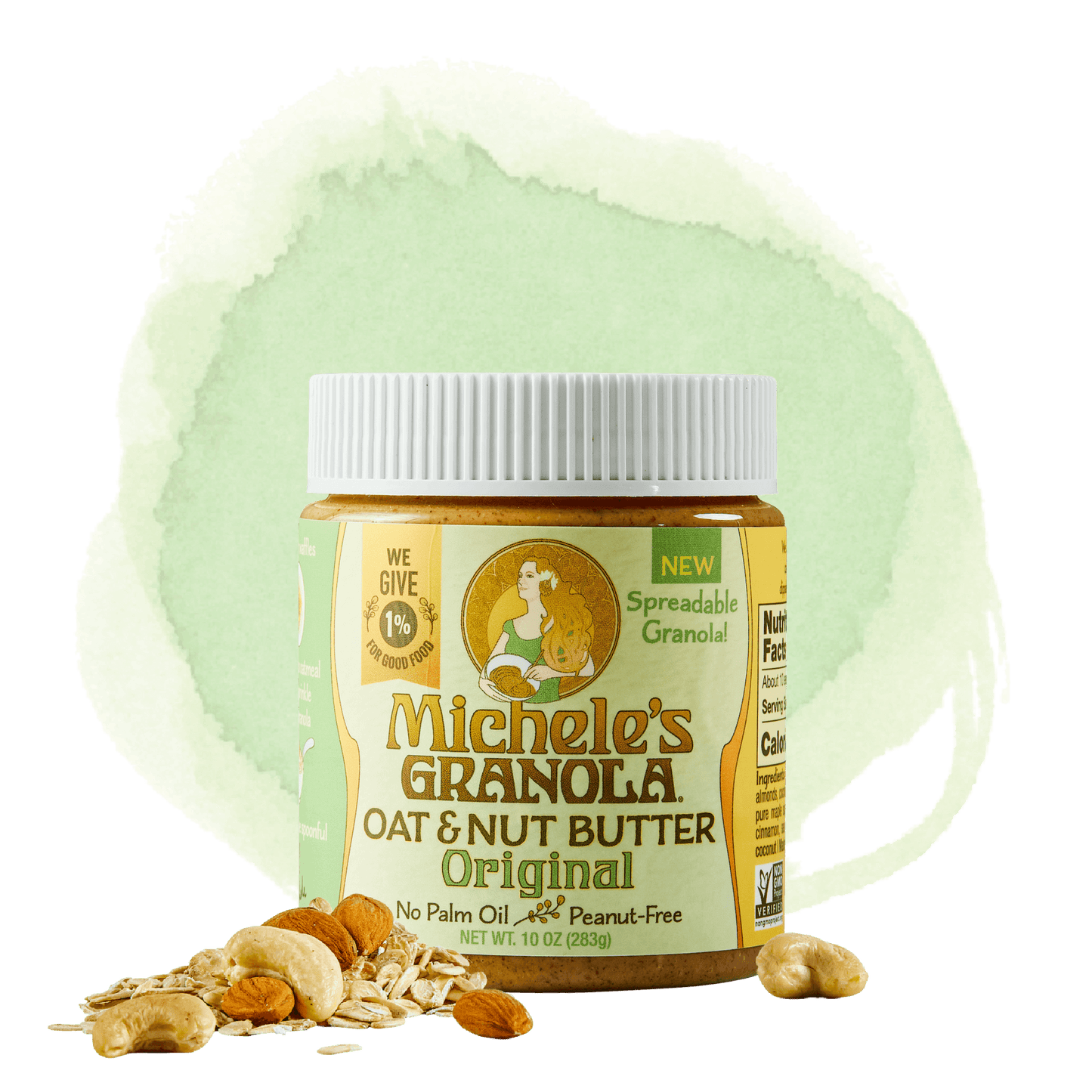 Michele's Granola Original Oat & Nut Butter 10 ounce jar - granola butter with oats, cashews, almonds