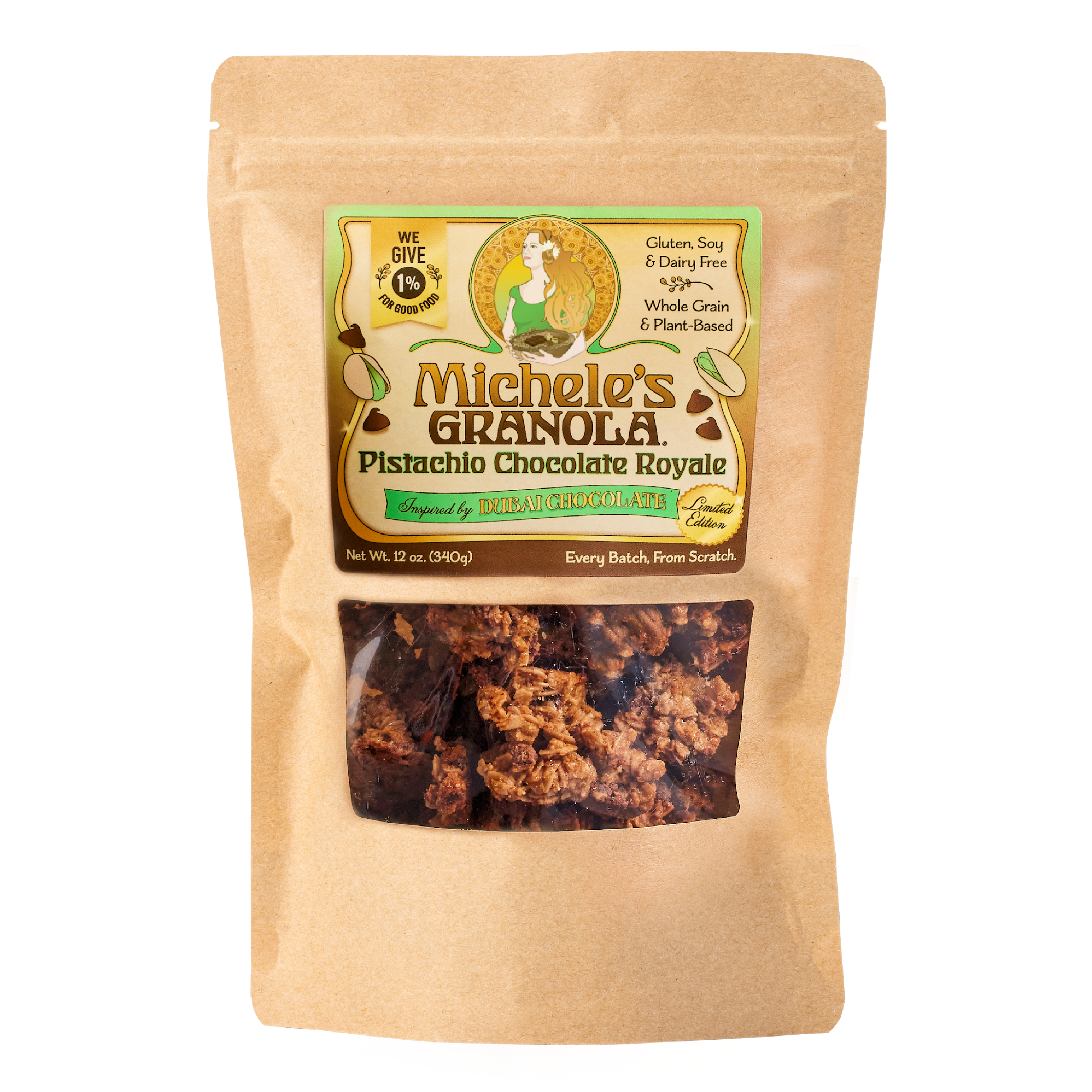 Michele's Pistachio Chocolate Royale Granola 12oz bag