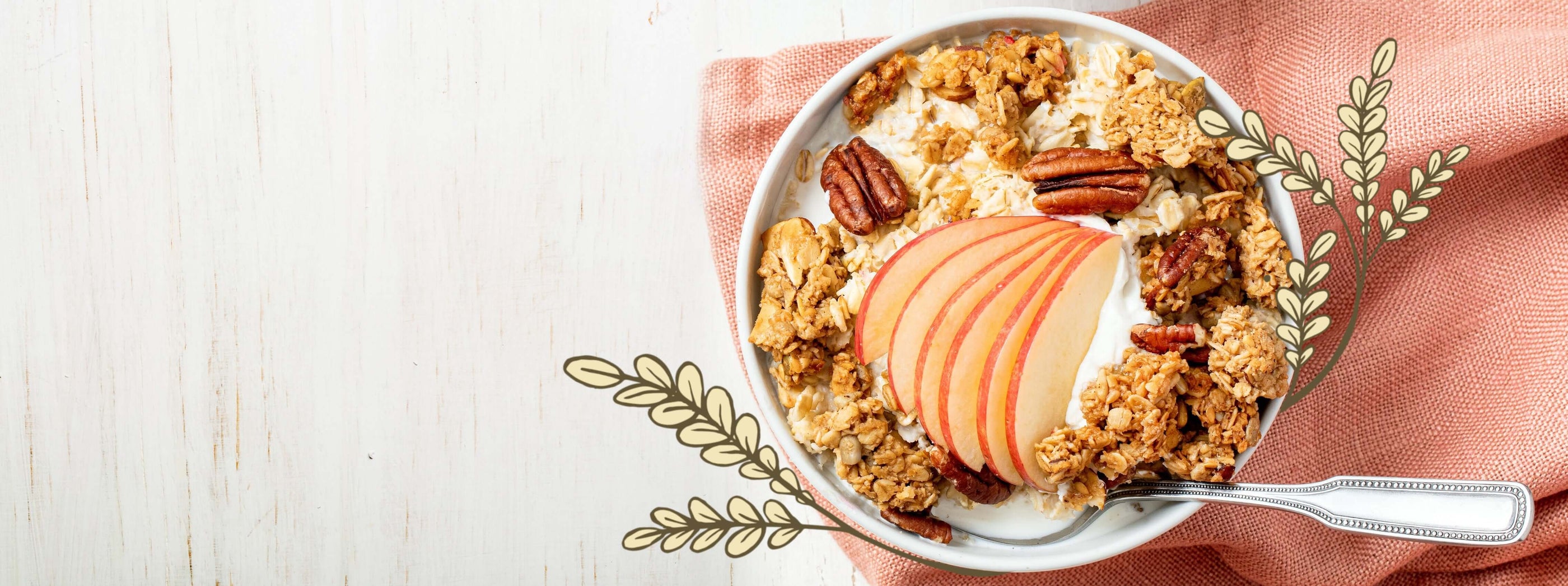 Michele's fall seasonal Pumpkin Spice Granola, baked with whole grain organic oats, pecans and pumpkin spice! Vegan, gluten-free breakfast
