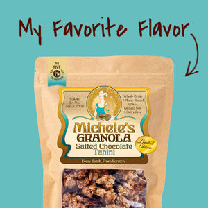 My favorite flavor is Salted Chocolate Tahini Granola