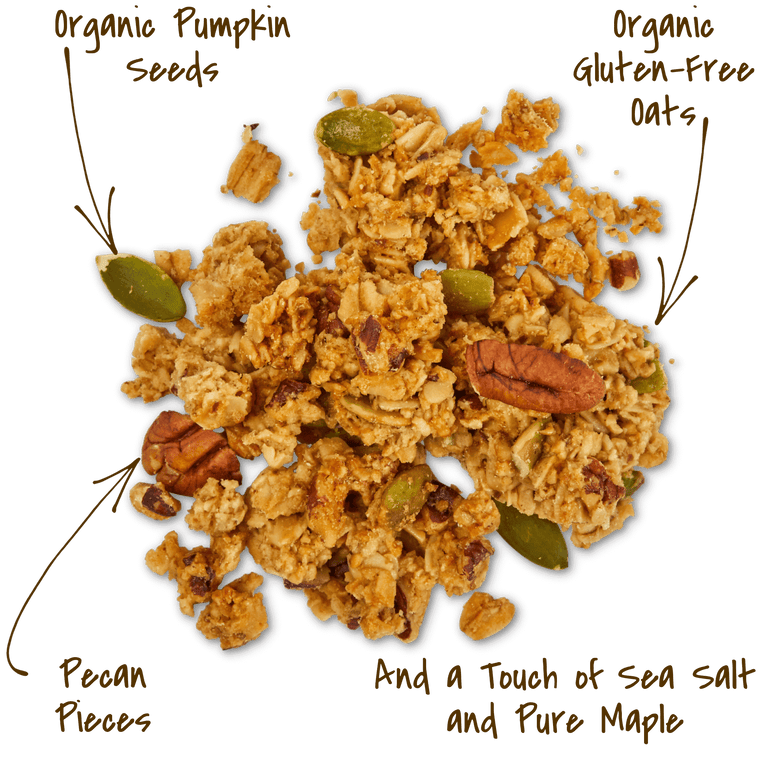 Salted Maple Pecan Granola cluster