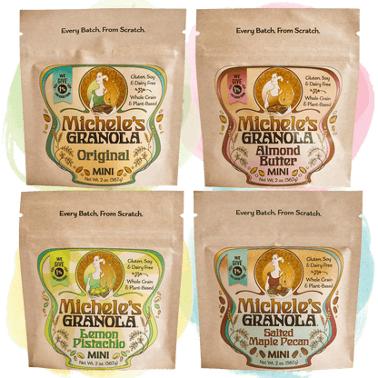 Granola Mini Sampler Variety 4-pack - Original, Almond Butter, Lemon Pistachio and Salted Maple Pecan