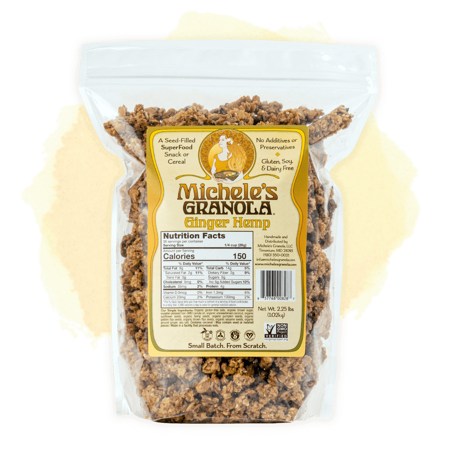 Michele's Ginger Hemp Granola bulk bag